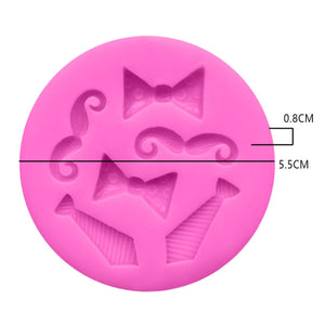 Molde de Silicón Bigotes y Corbatas