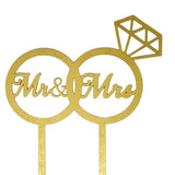 Topper Mr&Mrs #2 en Mdf Plata o Dorado