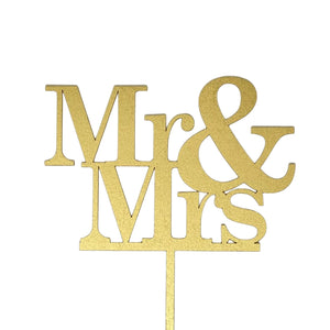 Topper Mr&Mrs #1 en Mdf Plata o Dorado