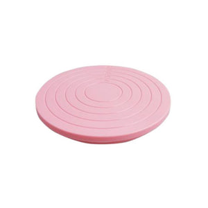 Base Giratoria Plástica Rosa 12cm