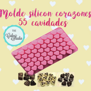 Molde de Silicón  Corazón 55 cavidades