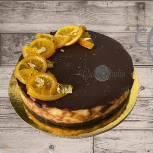 Cheesecake de Licor de Naranja con Glaseado de Chocolate
