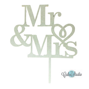 Topper Mr&Mrs #3 en Mdf Dorado