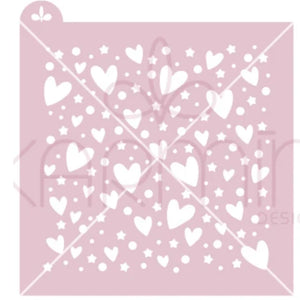 Stencil Corazones 2