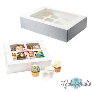 Caja para 12 Cupcake con ventanilla.